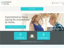 Tablet Screenshot of caregiverhomes.com